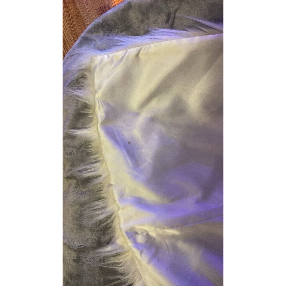 GRACE ELEMENTS Faux Fur VEST Womens Sz M Cream And Beige Blend Casual Work Party - Picture 6 of 16